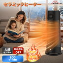 【お見逃しなく!24時間限定10%OFF】セラミックヒーター 小型 速暖 足元ヒーター ECO知能恒温 節電対策 電気ヒーター 電気ファンヒーター 人感センサー 3段階温度調整 二重過熱保護 転倒オフ タイマー機能 リモコン付き 60°首振り 暖房(2)