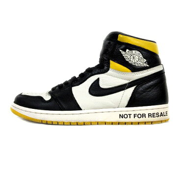 【中古】ナイキ NIKE 限定 AIR JORDAN 1 RETRO HIGH OG NRG NOT FOR RESALE エア ジョーダン レトロ ハイ ノット フォー リセール スニーカー 28.0 黒 ブラック 白 ホワイト 黄色 イエロー 861428-107/☆AA★ メンズ 【ベクトル 古着】 200324 ベクトル　マークスラッシュ