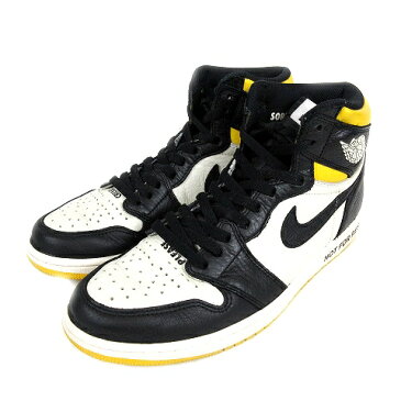 【中古】ナイキ NIKE 限定 AIR JORDAN 1 RETRO HIGH OG NRG NOT FOR RESALE エア ジョーダン レトロ ハイ ノット フォー リセール スニーカー 28.0 黒 ブラック 白 ホワイト 黄色 イエロー 861428-107/☆AA★ メンズ 【ベクトル 古着】 200324 ベクトル　マークスラッシュ