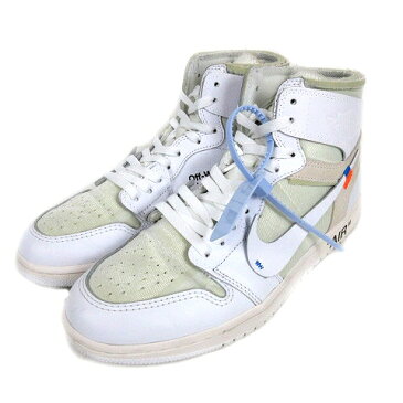 【中古】ナイキ NIKE × オフホワイト OFF-WHITE EU限定 AIR JORDAN 1 RETRO HIGH NRG エア ジョーダン レトロ ハイ スニーカー 28.0 白 ホワイト AQ0818-100/☆J66☆AA★ メンズ 【ベクトル 古着】 200214 ベクトル　マークスラッシュ