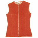 【中古】未使用品 コロンボ COLOMBO カシミヤ 100% ニット ベスト ジレ ジャケット ノースリーブ ジップアップ アウター サイズ42 赤 レッド レディース/5 【ベクトル 古着】 230718(4)