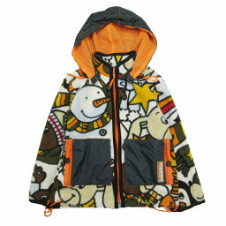 【中古】カステルバジャック キッズスポーツ CASTELBAJAC KIDS SPORT 子供服 フリース ジャンパー フーディー 雪だるま ペンギン クマ スター アニマル 総柄 ジップアップ パーカー ロゴ ナイロン切替 メッシュ裏地 ジャケット ブルゾン 上着 ME12 【ベクトル 古着】 231229