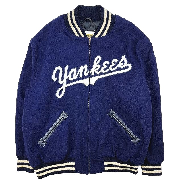 šVINTAGE MITCHELL&NESS ߥå륢ɥͥ MLB NEW YORK YANKEES 1952 AUTHENTIC WOOL JACKET  ɥ㥱å ॸѡ ֥륾 󥦡 ȥ ӥơ  XXL ͥӡ  ڥ٥ȥ  240108