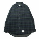 【中古】美品 21AW ダブルタップス WTAPS WCPO 02 JACKET WOPO MOSSER TEXTILE CRST ウール オーバー シャツ ジャケット タータンチェック ダブルフェイス モッサー フランネル ネルシャツ ロゴ ブルゾン 上着 アウター ビッグシルエット 02 【ベクトル 古着】 240124