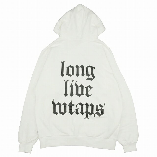 【中古】未使用品 21AW ダブルタップス WTAPS LLW Screen Sweat Hoodie スクリーン プリント スウェット フーディー パーカー フーデッド トレーナー 裏起毛 プルオーバー 2 白 ホワイト/212ATDT-HP01S/▲P69 メンズ 【ベクトル 古着】 240302