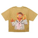 【中古】21aw モンクレール MONCLER GENIUS ジーニアス 2 MONCLER 1952 WOMAN Fozzie Bear Tee T-SHIRT Tシャツ カットソー 半袖 オーバーサイズ トップス フォジー ベア ディズニー マペット ショー クマ 熊 茶ロゴ ワッペン XS ベージュ /◎ME3 【ベクトル 古着】 240317