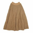 【中古】美品 セリーヌ CELINE by Phoebe Philo フィービー期 RIBBED SKIRT IN WOOL AND MOHAIR モヘア × ウール リブニット ミモレスカート フレアシルエット 膝下丈 XS ブラウン 茶 22P70 ハンガー付/レディース 【ベクトル 古着】 240406