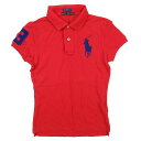 【中古】90s-00s ヴィンテージ ラルフローレン Vintage RALPH LAUREN ビッグポニー 刺繍 鹿の子 カノコ ポロシャツ 半袖 アップリケ...