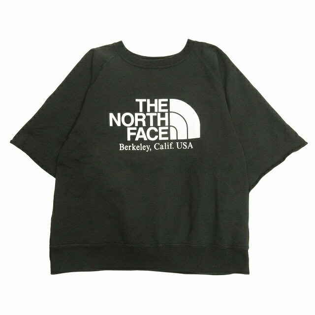 【中古】美品 ノースフェイス パープルレーベル THE NORTH FACE PURPLE LABEL 10oz H/S CrewNeckSweat 10オンス ハーフスリーブ クルーネック スウェット シャツ 半袖 ロゴ フロッキープリント オーバーサイズ 丸首 プルオーバー トレーナー 【ベクトル 古着】 241016