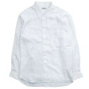 【中古】B&Y ユナイテッドアローズ BEAUTY&YOUTH ビューティー&ユース ライト リネンタッチ シャツ 長袖 トップス サイズL ホワイト 白 メン...