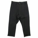 【中古】美品 12aw ヨウジヤマモトプリュスノアール YOHJI YAMAMOTO +NOIR ウールギャバジン サルエル風 パンツ ハイライズ ロールアップ トラウザー スラックス 1 黒 ブラック ND-P01-100 オールド/■V70/レディース 【ベクトル 古着】 241122