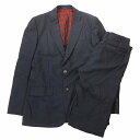 【中古】ナゴヤビスポークジェイ 758 Be Spoke.J ピンストライプ 春夏 シングル スーツ テーラード ジャケット アーガイルチェック裏地 2B ブレ...