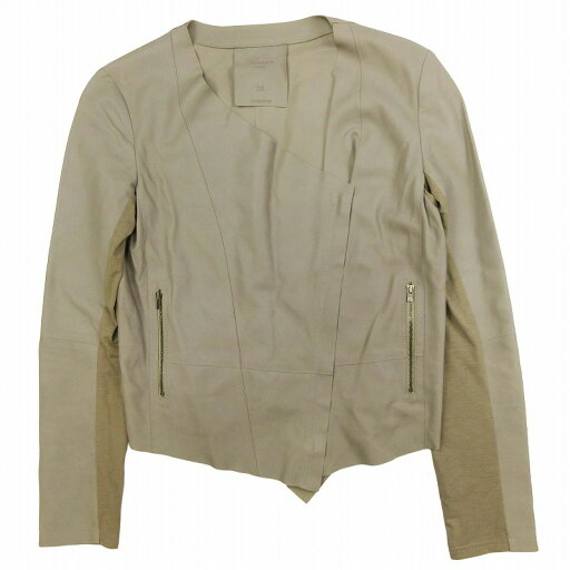 【中古】美品 ロゥタス Rawtus Raw+ Cuir de chevre ゴートレザー ジャケット ブルゾン アウター ライダース ライト サイズ38 グレージュ レディース/7 【ベクトル 古着】 250106 【中古】美品 ロゥタス Rawtus Raw+ Cuir de chevre ゴートレザー ジャケット ブルゾン アウター ライダース ライト サイズ38 グレージュ レディース/7 【ベクトル 古着】 250106