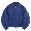 【中古】極美品 21aw プラダ PRADA by Raf Simons ボンバージャケット 三角ロゴプレート ポケット ジャージ ストレッチ生地 MA-1 ト...