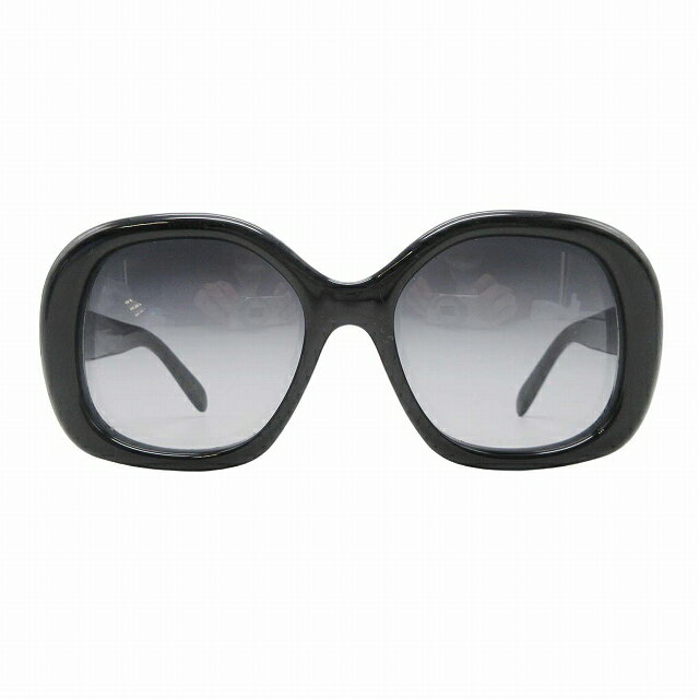 【中古】セリーヌ CELINE CL40163I 01B サングラス スクエア グラデーション スモーク カラーレンズ プラスチック セルフレーム 黒縁 ロゴ 眼鏡 めがね アイウェア 55□19 145 黒 シャイニーブラック グレー レディース メンズ ■W70 【ベクトル 古着】 250207