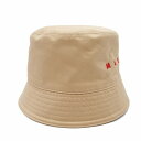 【中古】極美品 24ss マルニ MARNI Organic Cotton Gabardine Backet Hat オーガニックコットン ギャバジン バケット...