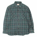 【中古】美品 シュガーケーン SUGAR CANE TWILL CHECK WORK SHIRT SC29153 ワークシャツ チェック 総柄 ツイルクロス 長袖 カットソー M グリーン/■Y35/メンズ 【ベクトル 古着】 250322