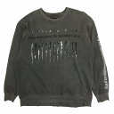 【中古】美品 24AW マイナス MINUS Bootleg Crew Sweat ブートレグ クルーネック スウェット プルオーバー トレーナー ダメージ加工...