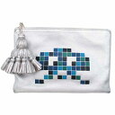 【中古】極美品 アニヤハインドマーチ ANYA HINDMARCH スペースインベーダー クラッチバッグ パーティーバッグ ビッグタッセル カバン 鞄 メタリッ...