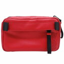 【中古】美品 21ss コーチ COACH 6786 ミニ エッジベルトバッグ スムース カーフレザー クロスボディ 斜め掛け ショルダーバッグ ラバーロゴ 赤...