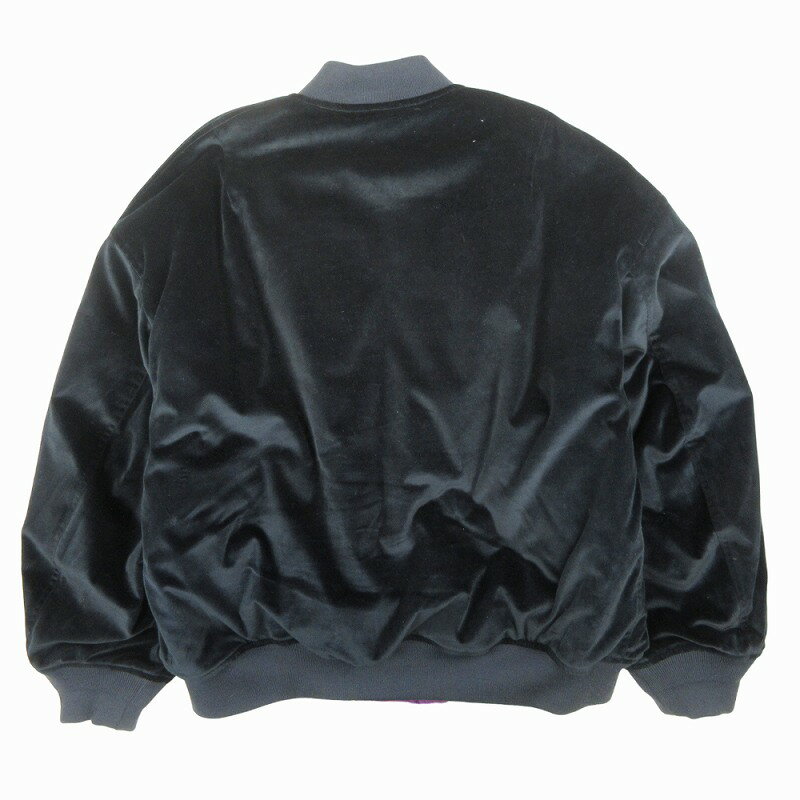 【中古】美品 24AW エディフィス EDIFICE アダルトオリエンテッドローブス ADULT ORIENTED ROBES Miles ボンバージャケット リバーシブル ブルゾン アウター ベロア サイズ3 紺 ネイビー 紫 パープル メンズ/■U34 【ベクトル 古着】 250419