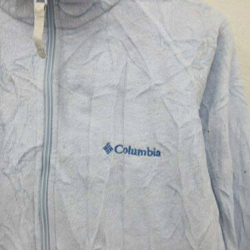 【中古】コロンビア Columbia フリース ジャケット ブルゾン ロゴ ワンポイント アウトドア M 水色 レディース▽12 【ベクトル 古着】 191216 ベクトル　マークスラッシュ