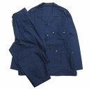 【中古】美品 93ss ヨウジヤマモトプールオム vintage YOHJI YAMAMOTO POUR HOMME セットアップ スーツ ワーク ジャケット カバーオール タック ワイド パンツ オーバーサイズ デリバリー期 M オールド ビンテージ アーカイブ 青 ブルー メンズ 【ベクトル 古着】 240112