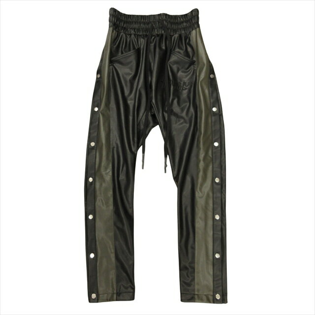 楽天ベクトル　マークスラッシュ【中古】極美品 23aw カタリスト CVTVLIST CTLS サイドスナップ フェイクレザー パンツ Leathe Sidesnap pants イージー 2 黒 ブラック メンズ 【ベクトル 古着】 240421