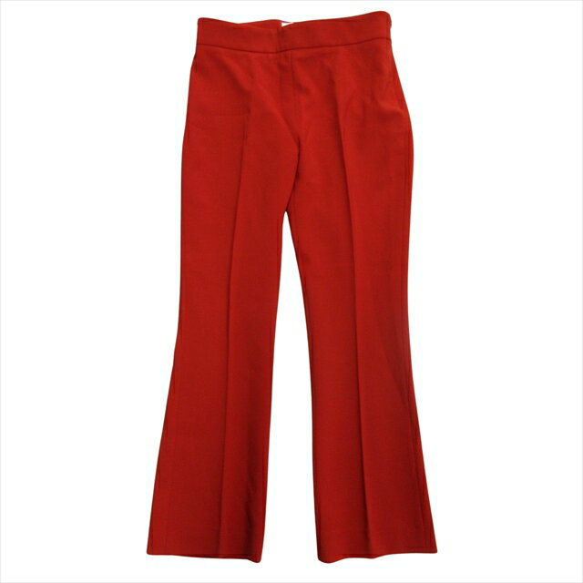 【中古】マックスマーラ MAX MARA 白タグ ウール フレア パンツ スラックス 無地 ウール J38 赤 レッド レディース 【ベクトル 古着】 241227