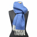 【中古】極美品 AD56 ミラノ AD56 MILANO カシミヤ100% フリンジ マフラー ショール 青 ブルー メンズ レディース ユニセックス 【ベクト...