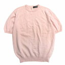 【中古】PACCINI カシミヤ ニット プルオーバー クルーネック 半袖 無地 M ピンク レディース♪11 【ベクトル 古着】 250224(4)