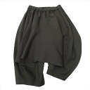 【中古】美品 14aw コムデギャルソン COMME des GARCONS ポリ縮絨 裾付き 変形 スカート バルーン パンツ ドッキング イージー 膝丈 ミ...