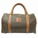 【中古】セリーヌ vintage CELINE マカダム ミニ ボストン ハンド バッグ オールド ヴィンテージ ビンテージ アーカイブ 茶 ブラウン レディー...