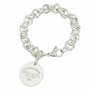 【中古】新品仕上げ済 新同 極美品 ティファニー TIFFANY & CO. リターントゥ ラウンド ブレスレット チェーン バングル ロゴ 36.6g スター...