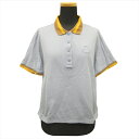 【中古】モンクレール MONCLER SS POLO ロゴ エンブロイダリー ポロシャツ カットソー 鹿の子 刺繍 2022年製 S 青 ブルー レディース 【ベクトル 古着】 250516