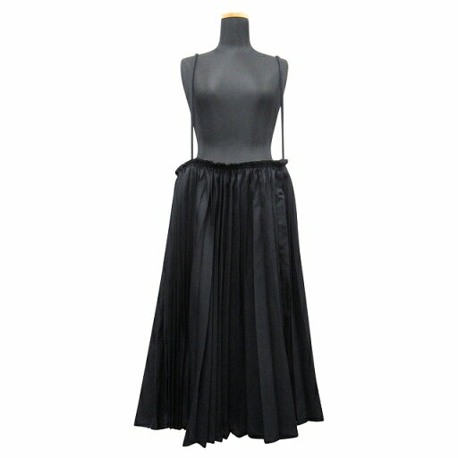 【中古】極美品 21SS ブラックコムデギャルソン BLACK COMME des GARCONS サロペット ワンピース ドレス プリーツ スカート ナローストラップ 切りっぱなし アーカイブ AD2020 1G-A002 サイズM 黒 ブラック レディース 【ベクトル 古着】 250527 【中古】極美品 21SS ブラックコムデギャルソン BLACK COMME des GARCONS サロペット ワンピース ドレス プリーツ スカート ナローストラップ 切りっぱなし アーカイブ AD2020 1G-A002 サイズM 黒 ブラック レディース 【ベクトル 古着】 250527