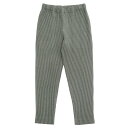 【中古】美品 21aw オムプリッセ イッセイミヤケ HOMME PLISSE ISSEY MIYAKE ウールライク プリーツ加工 ライト パンツ スラックス "WOOL LIKE LIGHT PANTS" HP21FF302 サイズ2 グレー メンズ 【ベクトル 古着】 250528