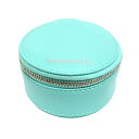 【中古】美品 ティファニー TIFFANY & CO. ロゴ レザー ジュエリー ケース アクセサリー ボックス リング ピアス ネックレス 収納 小物入れ ティファニーブルー レディース メンズ 【ベクトル 古着】 250617
