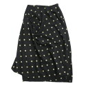 【中古】美品 13aw ヨウジヤマモトノアール YOHJI YAMAMOTO NOIR 抜染加工 ドット 変形 ロング スカート スリット アシンメトリー 水玉 ウール 1 黒 ブラック ベージュ レディース 【ベクトル 古着】 250715