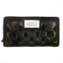 【中古】未使用品 メゾンマルジェラ 11 Maison Margiela 11 グラムスラム Glam Slam キルティング ラウンド 長財布 ロングウォレット ラムスキン ナッパ レザー 羊革 カレンダータグ 黒 ブラック メンズ レディース 【ベクトル 古着】 250811