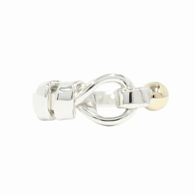 【中古】新品仕上げ済 新同 極美品 ティファニー TIFFANY & CO. SV925/K18YG コンビ フック&アイ リング 指輪 アクセサリー ジュエリー オールド ヴィンテージ ビンテージ アーカイブ サイズ約10号 イエローゴールド/シルバー ◆6 【ベクトル 古着】 251106