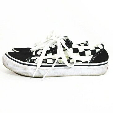 【中古】バンズ VANS スニーカー シューズ OLD SKOOL DX V36C チェッカーフラッグ オールドスクール 556436-0009 サイズ24cm ◎5 メンズ 【ベクトル 古着】 200514 ベクトル　マークスラッシュ