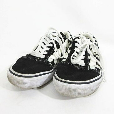 【中古】バンズ VANS スニーカー シューズ OLD SKOOL DX V36C チェッカーフラッグ オールドスクール 556436-0009 サイズ24cm ◎5 メンズ 【ベクトル 古着】 200514 ベクトル　マークスラッシュ