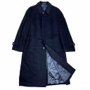 【中古】ジョルジオアルマーニ GIORGIO ARMANI カシミヤ100% ロング ステンカラーコート アウター 黒 ブラック サイズ46REG メンズ ?B11 【ベクトル 古着】 231106