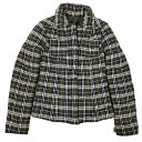 【中古】バーバリーブルーレーベル BURBERRY BLUE LABEL ノバチェック柄 リバーシブル 中綿 ジャケット アウター ジップアップ 緑 グリーン サイズ38 レディース YBA11 【ベクトル 古着】 231121