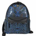 【中古】エムシーエム MCM ロゴ ブルーライン バイオニック リュック デイパック ブラック ブルー MUK 5ABI02 BN001 メンズ レディース ♪B12 【ベクトル 古着】 240112