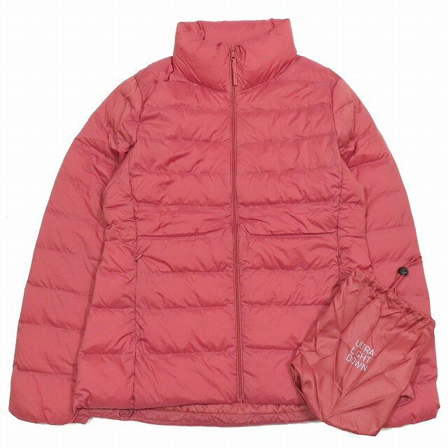 【中古】美品 21AW ユニクロ UNIQLO ウルトラライトダウンジャケット 2021年モデル 中綿 ナイロン ジャケット ブルゾン アウター S レッド 439702/8▲B1 レディース 【ベクトル 古着】 240212