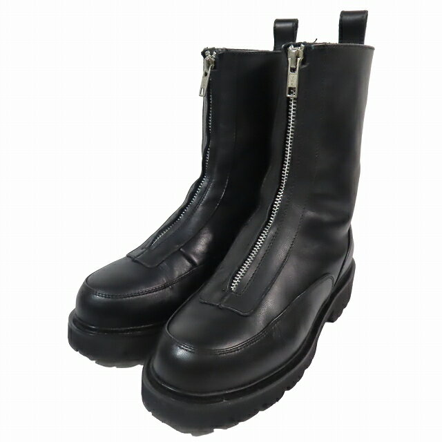 【中古】カミナンド caminando CENTER ZIP BOOTS BLACK センタージップ ショートブーツ シューズ 6 黒 ブラック 22106W/4 レディース 【ベク