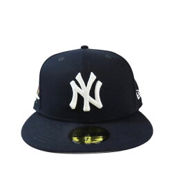 【中古】ニューエラ NEW ERA 59FIFTY MLB State Flowers ニューヨーク・ヤンキース 帽子 キャップ 野球帽 ネイビー メンズ 【ベクトル 古着】 240418