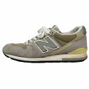 【中古】ニューバランス NEW BALANCE M996 ローカット スニーカー メッシュ スエード シューズ 27.5 グレー/8 メンズ 【ベクトル 古着】 240427